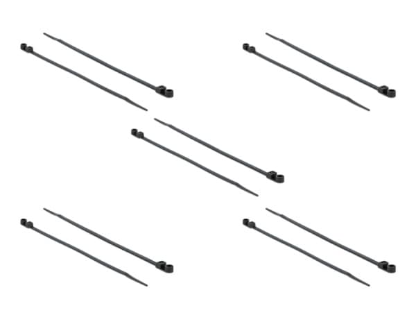 Delock Cable Tie with Fastening Eyelet - Kabelfestebånd - 16 cm - svart (en pakke 10)