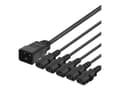 Pikkukuva 2 / 4: IEC C20 to 5x IEC C13 Power cable, 3m, 16A/250V, Y-Splitter
