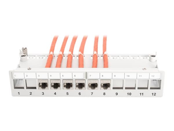 DIGITUS Professional DN-93706 - Koblingspanel - STP - RJ-45 X 12 - lysegrå, RAL 7035