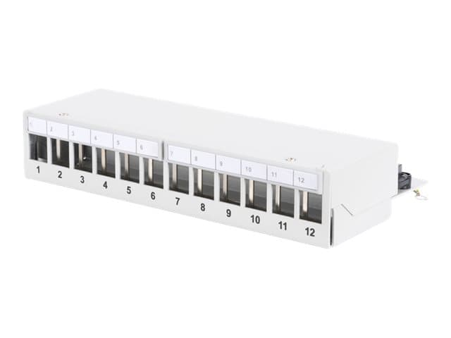 DIGITUS Professional DN-93706 - Patch-panel - RJ-45 X 12 - ljusgrå, RAL 7035