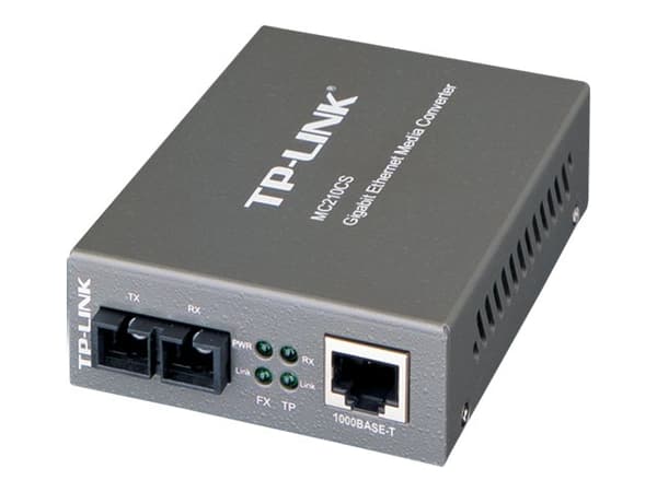 TP-Link MC210CS - Fibermediekonverterare - 1GbE - 1000Base-FX, 1000Base-T - RJ-45 / SC enkelläge - upp till 15 km - 1310 nm - för P/N: TL-MC1400, TL-