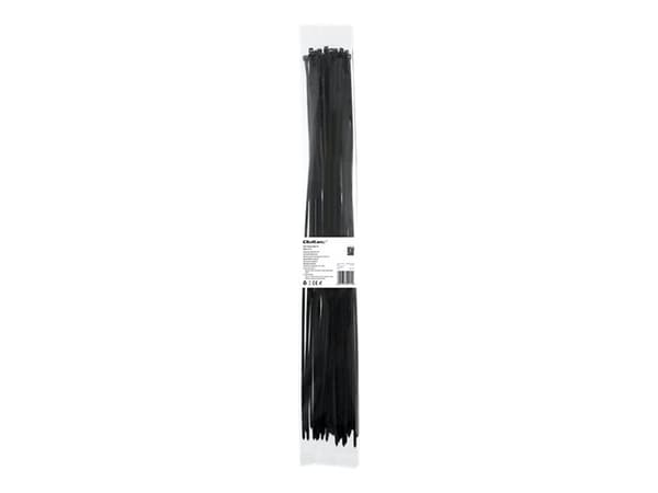 Qoltec - Kabelfestebånd - 50 cm - svart (en pakke 50)