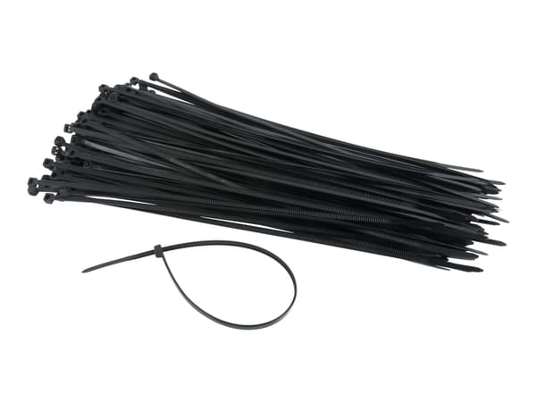 Gembird NYTFR-250X3.6 - Nippusiteet - 26 cm - musta (100 kpl pakkaus)