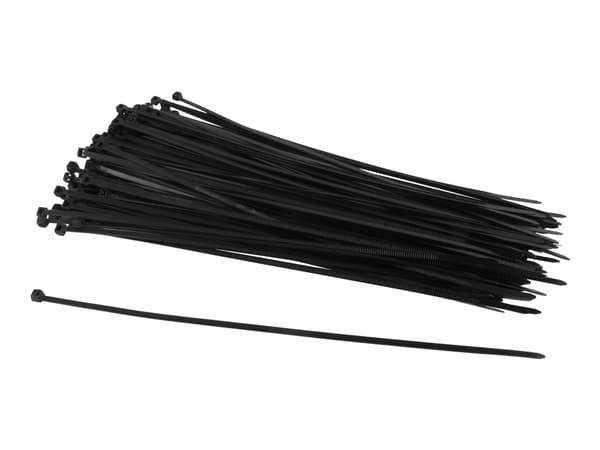Gembird NYTFR-250X3.6 - Nippusiteet - 26 cm - musta (100 kpl pakkaus)