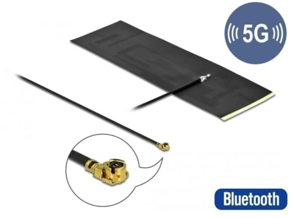 Delock - Antenne - 95 cm - plate - Smart Home - 0.42 - 5 dBi - rundtstrålende - innendørs, klebemontering - svart
