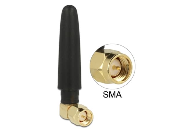 Delock - Antenne - 5 cm - dipol - Smart Home - 2 dBi - rundtstrålende - innendørs - svart