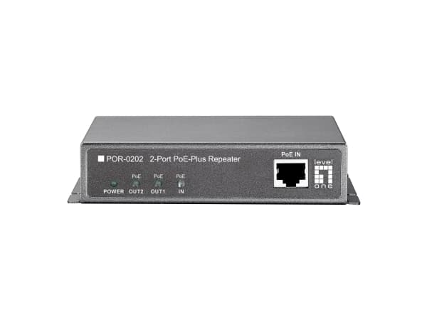 LevelOne POR-0202 - Forsterker - 100Mb LAN - 10Base-T, 100Base-TX - 2 porter - RJ-45 / RJ-45 - opp til 100 m