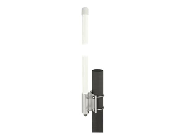 Delock - Antenne - 39.5 cm - Wi-Fi, Bluetooth - 8 dBi, 6.2 dBi - rundtstrålende - utendørs, kan monteres på vegg, stangmontering - hvit