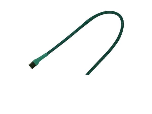 Nanoxia - Tuulettimen virtajatkojohto - 3-pinninen Molex (naaras) - 3-pinninen Molex (uros) - 60 cm - vihreä