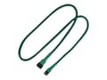 Pikkukuva 1 / 5: Nanoxia - Tuulettimen virtajatkojohto - 3-pinninen Molex (naaras) - 3-pinninen Molex (uros) - 60 cm - vihreä