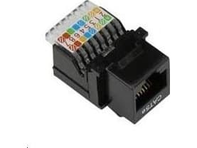 Lynx CS Keystone Cat5E, UTP, itselukkiutuva, musta