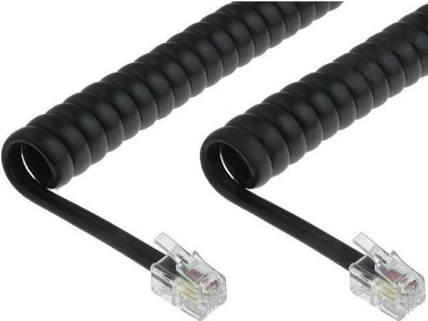 Lexi-NET Tel.cord tvinnad med 2xRJ10 4p4c, 4m, svart