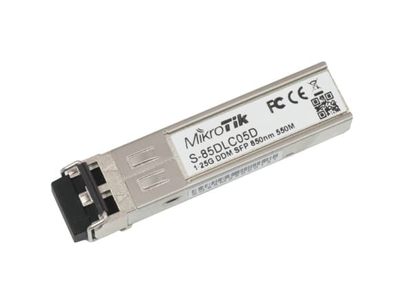 MikroTik 1.25G SFP SX-LC (MM) 850nm 550m DDM RB260x,RB2011x,CCRx MT S-85DLC05D:lle RB260x,RB2011x,CCRx MT S-85DLC05D