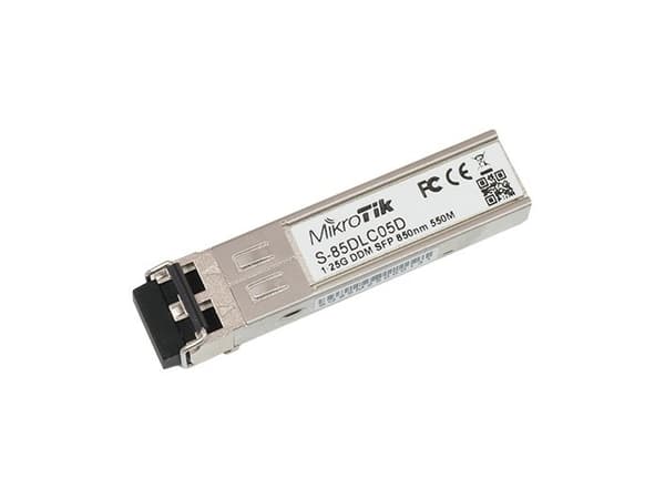 MikroTik 1.25G SFP SX-LC (MM) 850nm 550m DDM RB260x,RB2011x,CCRx MT S-85DLC05D:lle RB260x,RB2011x,CCRx MT S-85DLC05D