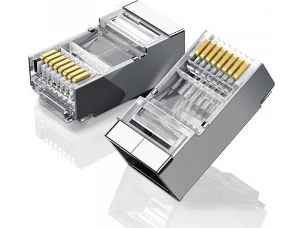 Ugreen - Nettverkkontakt - RJ-45 (hann) klemforbindelse - skjermet - krystall (en pakke 10)