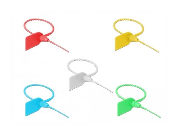 Delock - Kabelfestebånd - 25 cm - assorterte farger (en pakke 10)