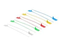 Delock - Kabelfestebånd - 25 cm - assorterte farger (en pakke 10)