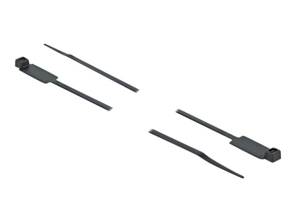 Delock Cable Tie with Label Tap - Kabelsamlare - 27 cm - svart (paket om 10)