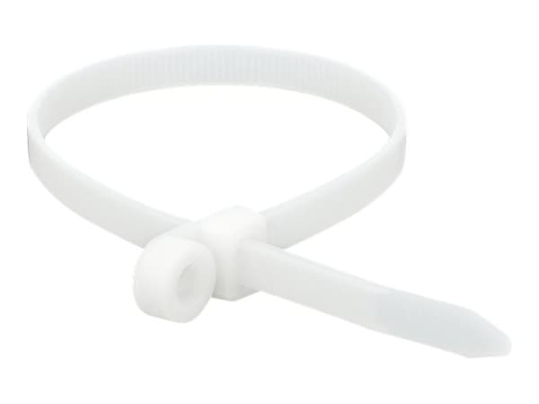 Delock Cable Tie with Fastening Eyelet - Kabelfestebånd - 40 cm - hvit (en pakke 10)
