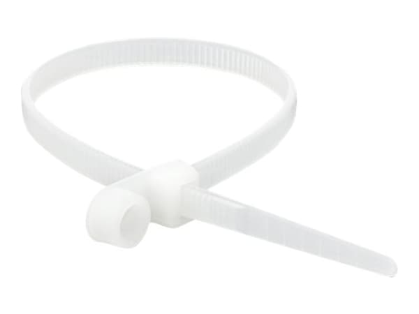 Delock Cable Tie with Fastening Eyelet - Kabelfestebånd - 30 cm - hvit (en pakke 10)