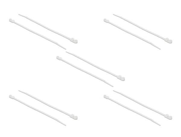 Delock Cable Tie with Fastening Eyelet - Kabelfestebånd - 30 cm - hvit (en pakke 10)