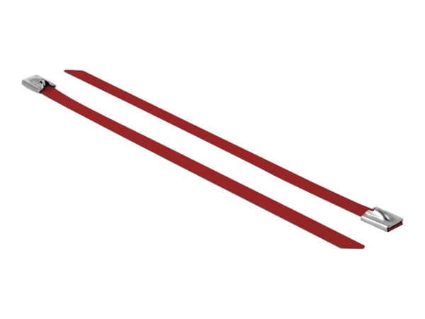 Delock - Kabelfestebånd - 20 cm - rød (en pakke 10)