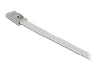 Delock - Kabelfestebånd - 30 cm - hvit (en pakke 10)