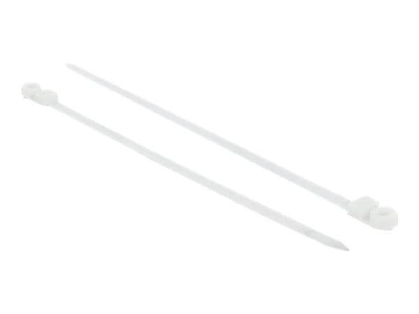 Delock Cable Tie with Fastening Eyelet - Kabelfestebånd - 30 cm - hvit (en pakke 10)