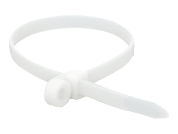Delock Cable Tie with Fastening Eyelet - Kabelfestebånd - 30 cm - hvit (en pakke 10)