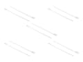Miniatyrbilde 1 av 5: Delock Cable Tie with Fastening Eyelet - Kabelfestebånd - 30 cm - hvit (en pakke 10)