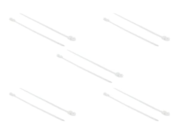 Delock Cable Tie with Fastening Eyelet - Kabelfestebånd - 30 cm - hvit (en pakke 10)