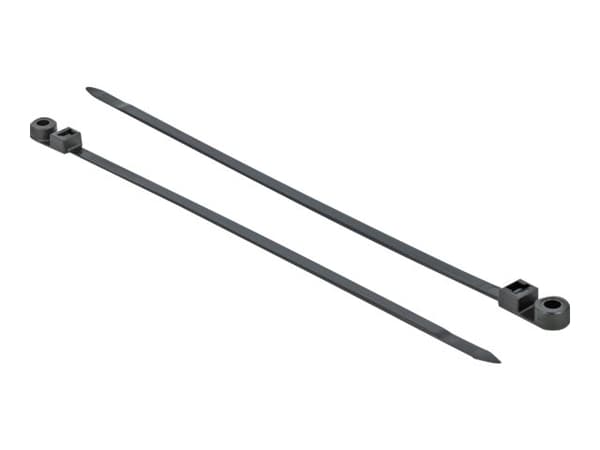 Delock Cable Tie with Fastening Eyelet - Kabelfestebånd - 30 cm - svart (en pakke 10)