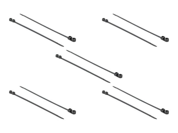 Delock Cable Tie with Fastening Eyelet - Kabelsamlare - 30 cm - svart (paket om 10)
