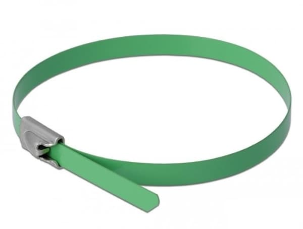 Delock - Kabelfestebånd - 40 cm - grønn (en pakke 10)