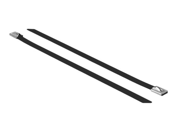 Delock - Kabelfestebånd - 20 cm - svart (en pakke 10)