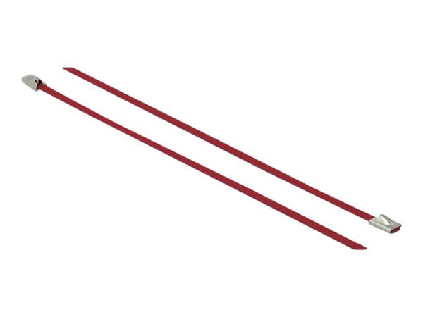 Delock - Kabelfestebånd - 20 cm - rød (en pakke 10)