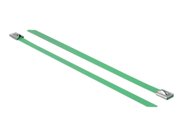Delock - Kabelfestebånd - 20 cm - grønn (en pakke 10)