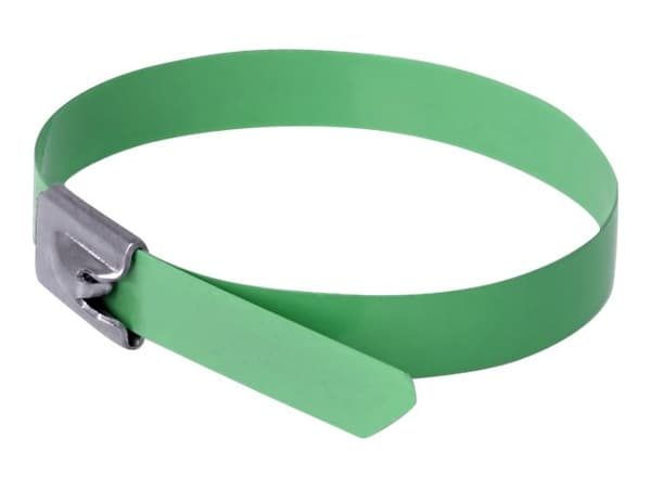 Delock - Kabelfestebånd - 20 cm - grønn (en pakke 10)