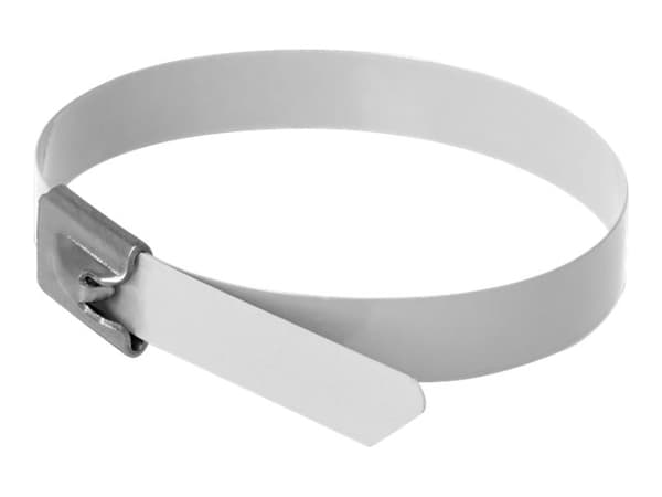 Delock - Kabelfestebånd - 20 cm - hvit (en pakke 10)