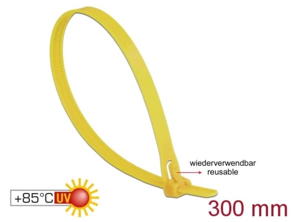 Delock - Kabelsamlare - 30 cm - gul (paket om 100)