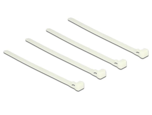 Delock - Kabelfestebånd - 15 cm - hvit (en pakke 100)