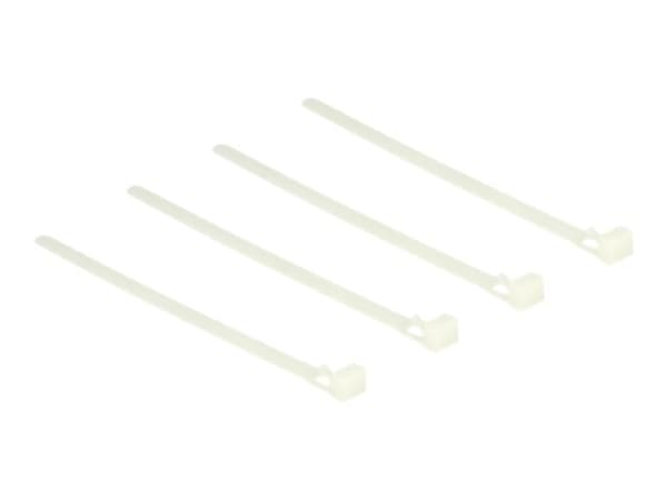 Delock - Kabelfestebånd - 15 cm - hvit (en pakke 100)