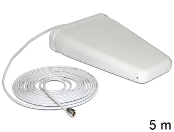 Delock LTE Band 1/3/7/20 Antenna - Antenne - Smart Home - 9 dBi - direksjonal - utendørs, stangmontering - hvit