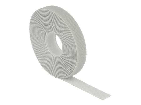 Delock Hook-and-loop fastener - Kabelfestebånd - 3 m - grå