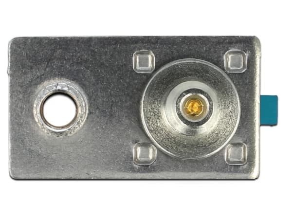 Delock FAKRA Z plug spring pin for soldering 1 prepunched hole - Modulkontaktplatta med insnäppsfästen - FAKRA Z - RAL 5021, vattenblå