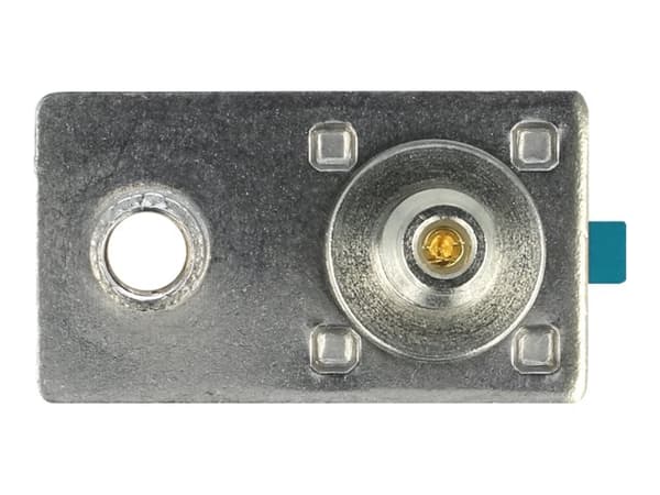 Delock FAKRA Z plug spring pin for soldering 1 prepunched hole - Modulkontaktplatta med insnäppsfästen - FAKRA Z - RAL 5021, vattenblå