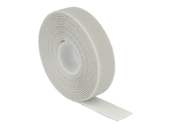 Delock Hook-and-loop fastener - Kabelfestebånd - 3 m - grå