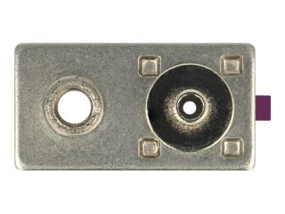 Delock FAKRA D plug spring pin for crimping 1 prepunched hole - Påknipsbar mulighetsmodulfrontplate - FAKRA D - rødvinsfiolett, RAL 4004