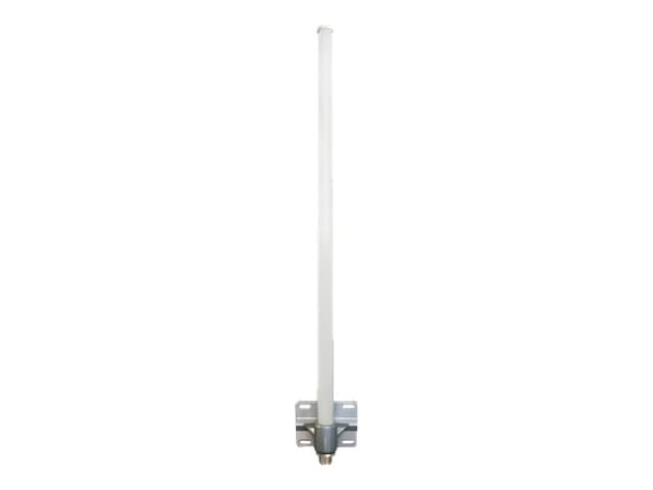 Delock WLAN N plug - Antenne - Wi-Fi - 8 dBi - rundtstrålende - utendørs, kan monteres på vegg, stangmontering - grå