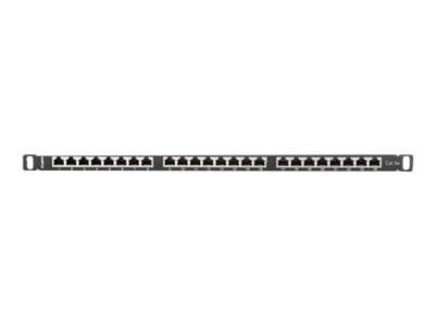Lanberg PPS5-0024-B, Cat5,Cat5e, Musta, Metalli, Telinekiinnitys, 0.5U, 445 mm